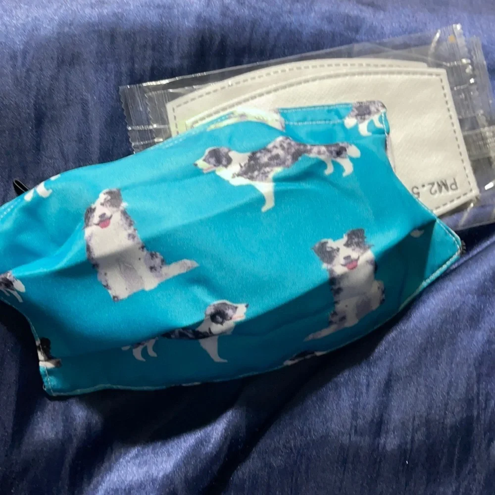 6/$20 New Collie face mask